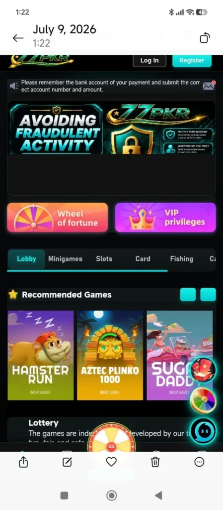 77Pkr Game